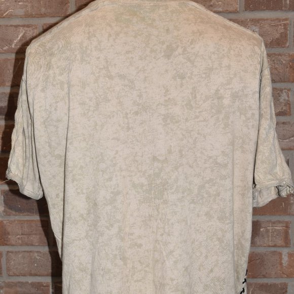 Affliction Live Fast T Shirt Men XL Beige Distressed Graphic Design Short Sleeve - Picture 8 of 11